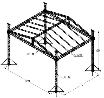 High Load-Bearing Capacity Aluminum Stage Roof Truss Square Box Truss