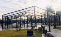 Transparent Aluminum Structure Tent With Glass Sidewall And Glass Door