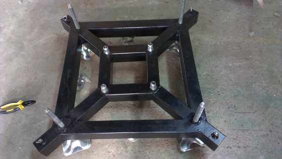 Black Truss Accessories Movable Steel Base Plate With Wheels And Outrigger